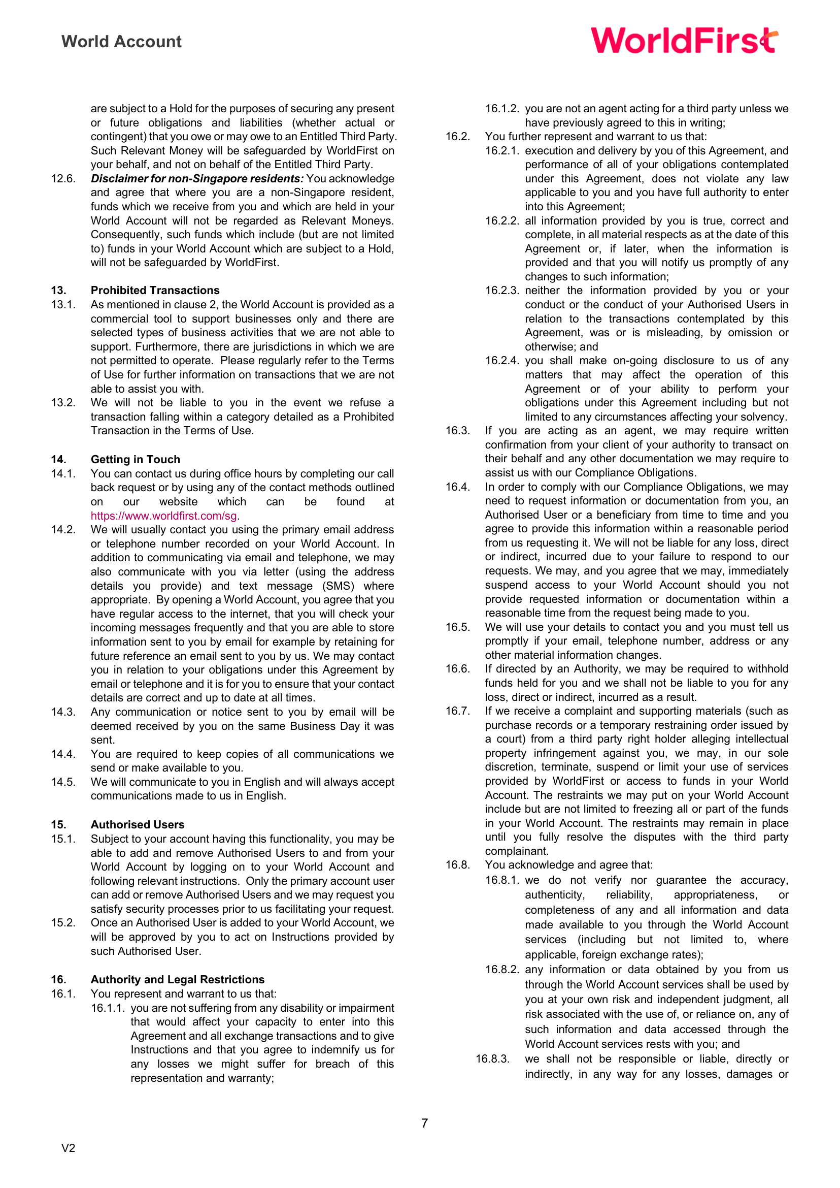 Terms and Conditions page 7